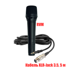 Динамический микрофон RVM с кабелем 5 м, разъем XLR-Jack 3.5 