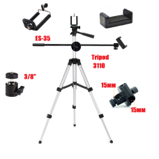 Штатив Tripod 3110-ES35-2DT для горизонтальной съемки с 2 держателями смартфона 