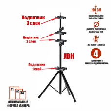 Стойка JBH-B2 для 4 баннеров, рекламная стойка  