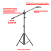 Напольная стойка штатив для съемки сверху JBH-G1 с держателем для телефона и кольцевой лампы