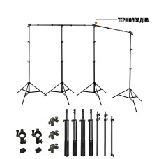 Переносной каркас для фотофона KF-450Z с регулировкой по высоте до 200 см и ширине до 450 см с возможностью поворота горизонтальной планки