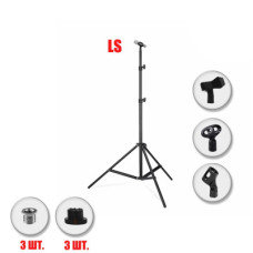 Усиленная напольная микрофонная стойка LS-M145 с тремя держателями для микрофона