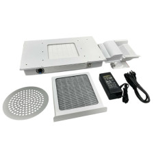 Маникюрная вытяжка NTDF-02AD с регулировкой скорости, мощность 100W, 4500RPM с круглой сеткой на стол диаметр 17 см