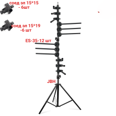 Вешалка-стойка JBH-12ES-35 для плетения кос, хранения афрокос и канекалона