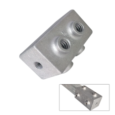 Соединительный элемент для трубы 20*20, с резьбой М8 без установочных винтов Соединительный элемент для трубы 20*20, с резьбой М8 без установочных винтов