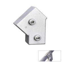 Соединительный элемент для трубы 20*20 правый, наклонный под углом 45 градусов без установочных винтов Соединительный элемент для трубы 20*20 правый, наклонный под углом 45 градусов без установочных винтов